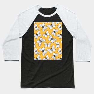 White butterfly pattern Baseball T-Shirt